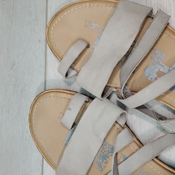 Sorel Women Comfort Loop Toe Ella Criss Cross in dove Sandals Flats shoes 10 - Picture 14 of 15